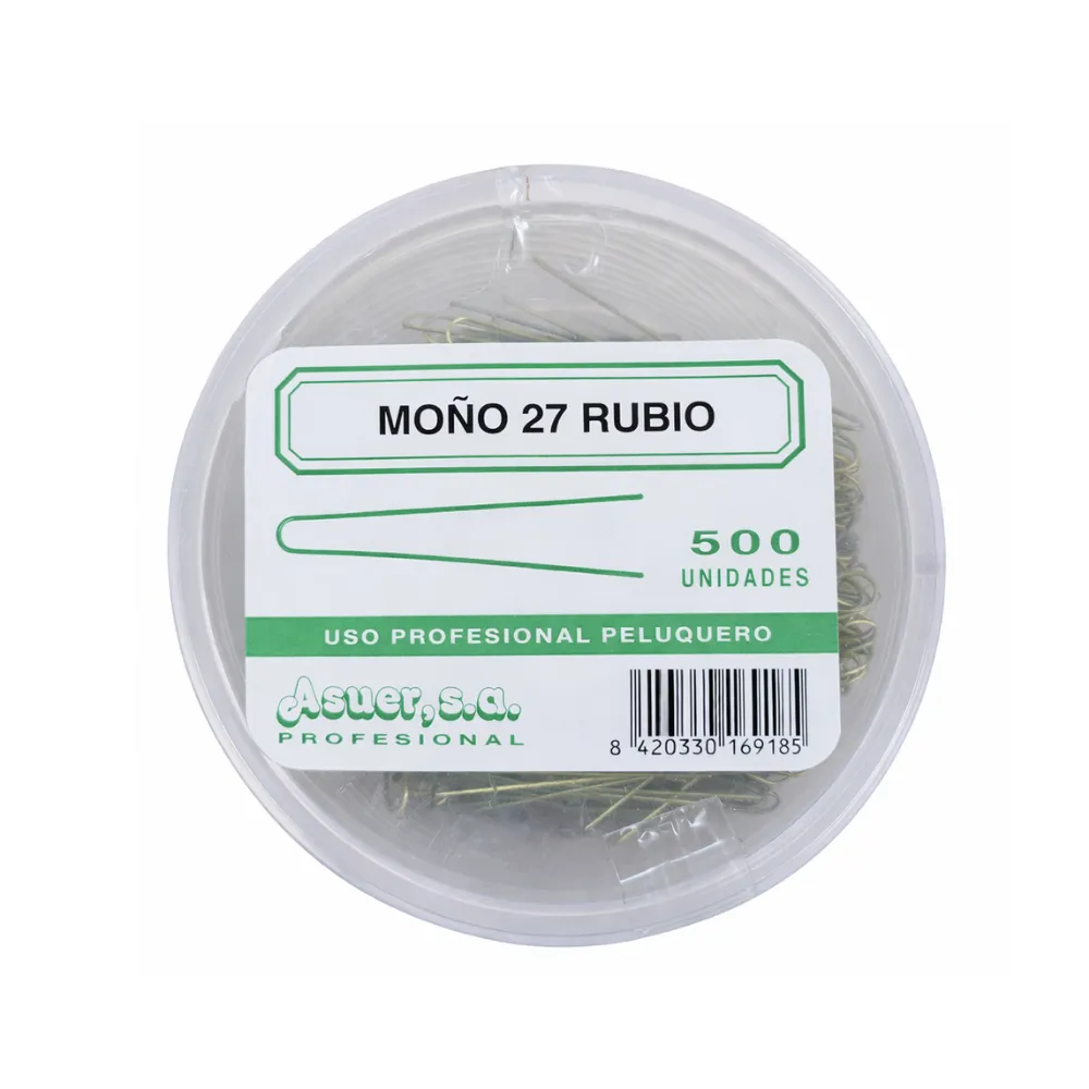 Asuer Horquilla Cabello Moño Profesional 27 Rubio 500uds Asuer Horquilla Cabello Moño Profesional 27 Rubio 500uds